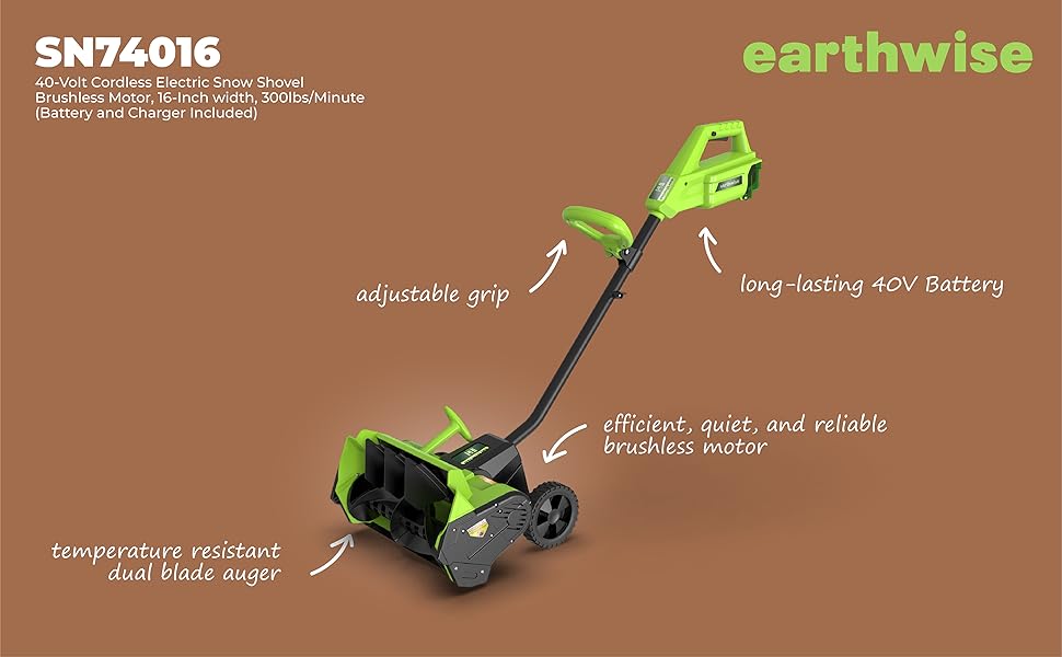 snow thrower, electric snow thrower, cordless snow thrower
