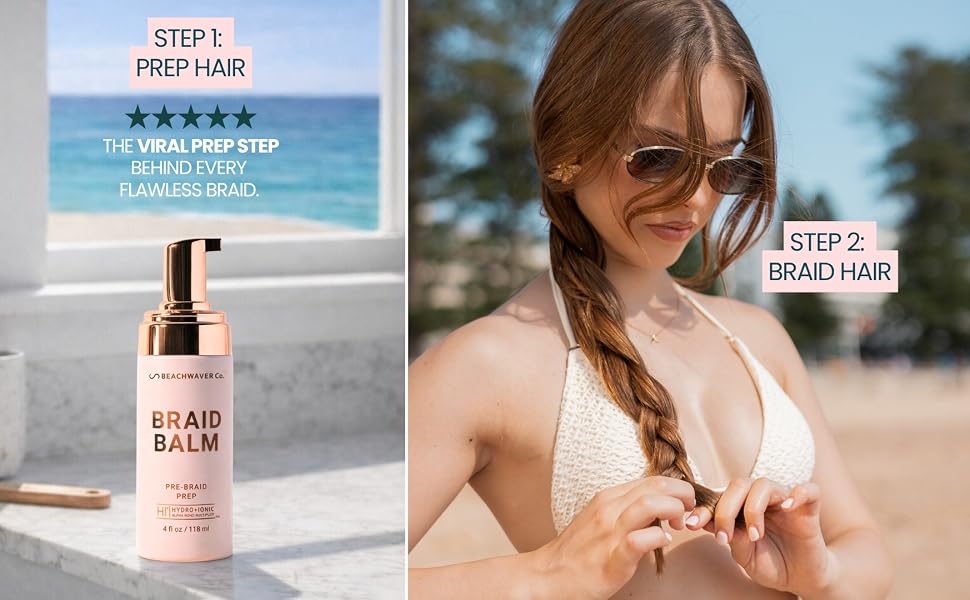 Step 1 Braid Balm Step 2 Braid