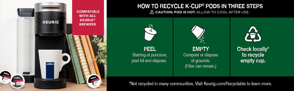 Lavazza Classico Keurig K=Cup Pods Recycle