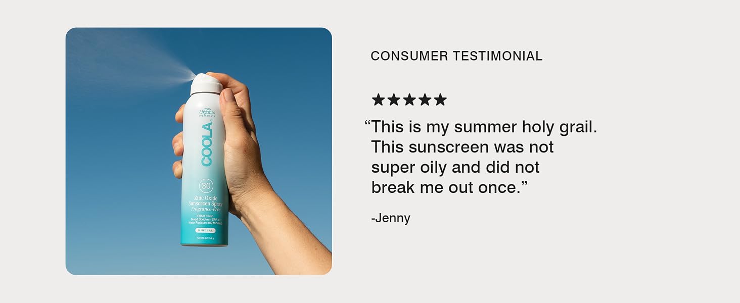 consumer testimonial-This is my summer holy grail. It was not oily and didnt break me out