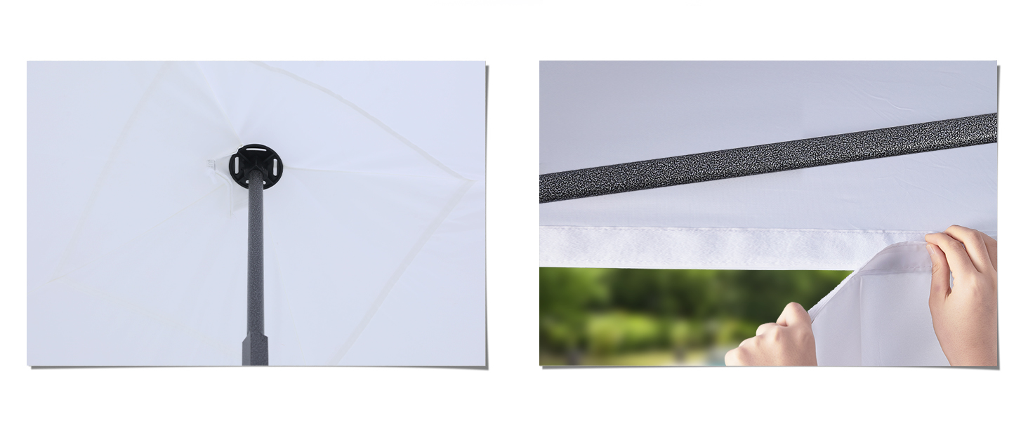 Center Peak Pole and Sidewalls Connection