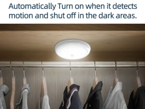Round Wireless Closet Lights Without Wiring for Hallway