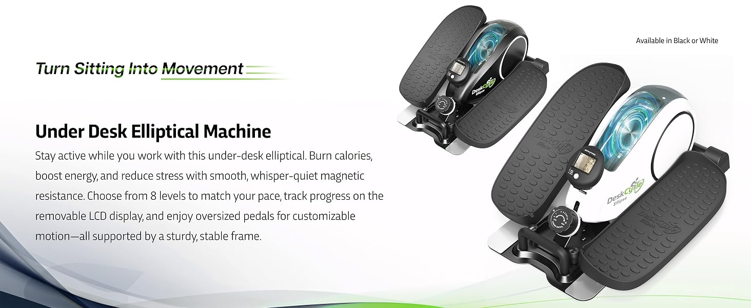under desk elliptical pedal exerciser quiet desk bike seated leg exerciser compact cardio machine