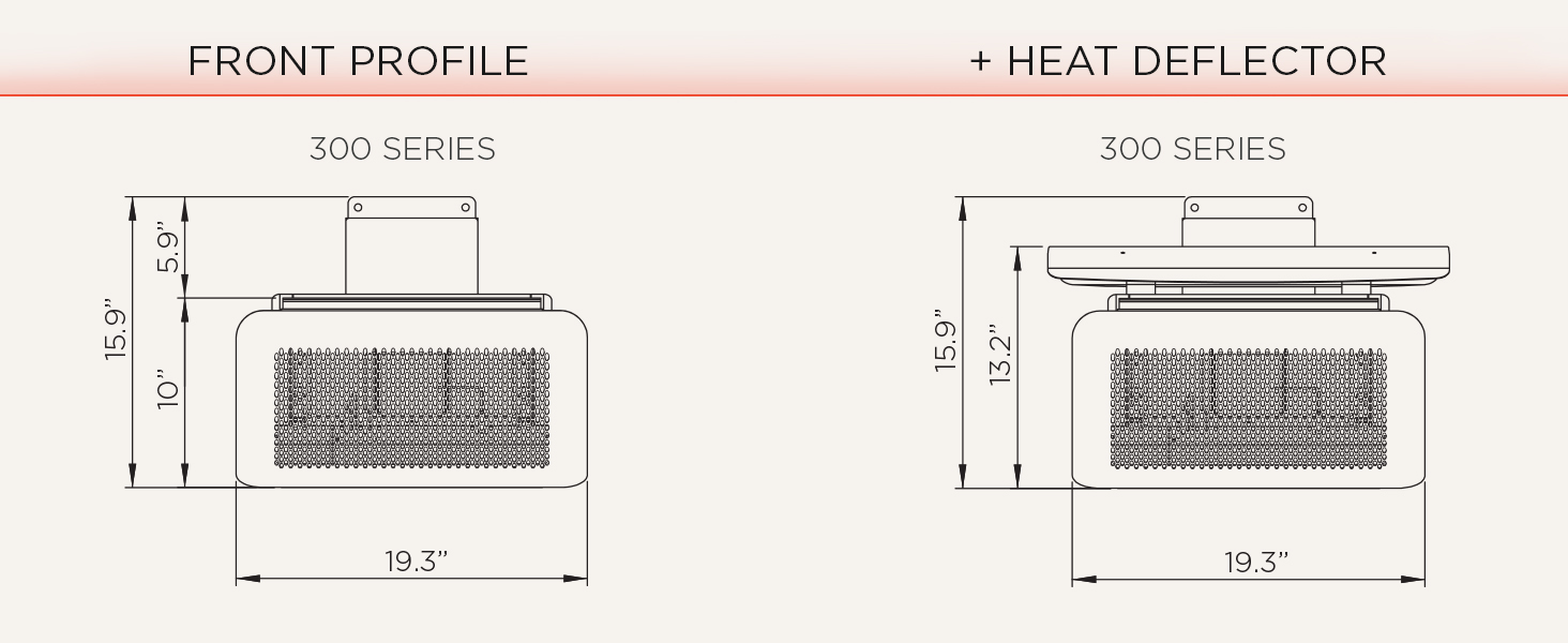 Front dimensions