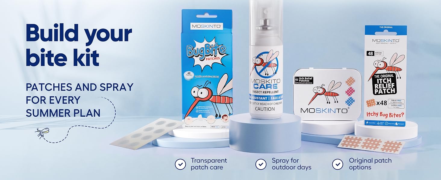 mosquito patch, insect bite treatments, mosquito itch relief patches, bug bite patch by Moskinto