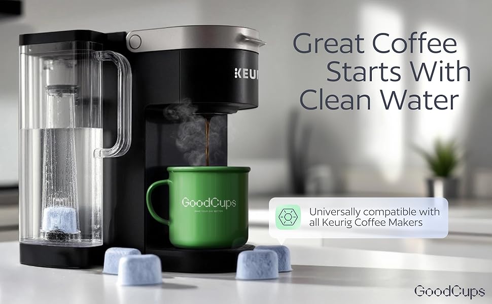 A set of 12 GoodCups charcoal water filters designed for Keurig coffee machines