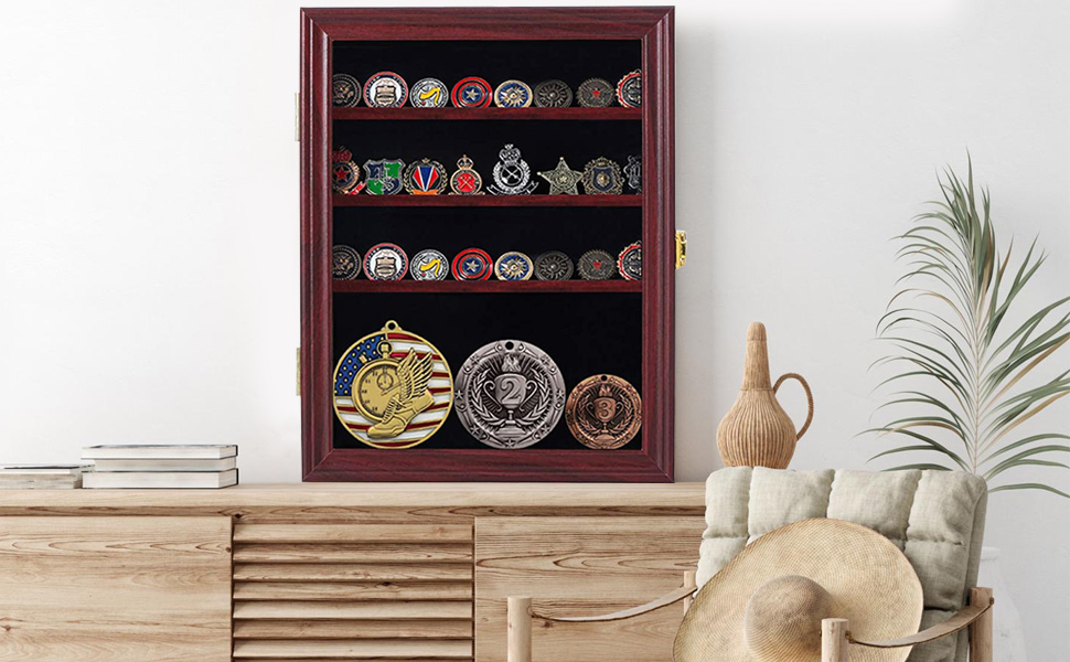 Military Challenge Coin Display Case