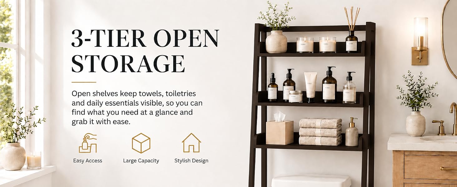 over the toilet storage shelf