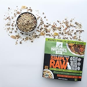 Simply Raw Turkey Freeze-dried fresh raw meal for dogs by natures diet