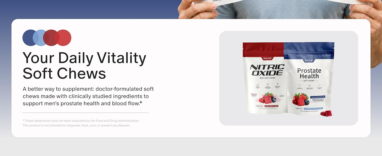 soft chews clinically studied men&amp;#39;s prostate blood flow circulation