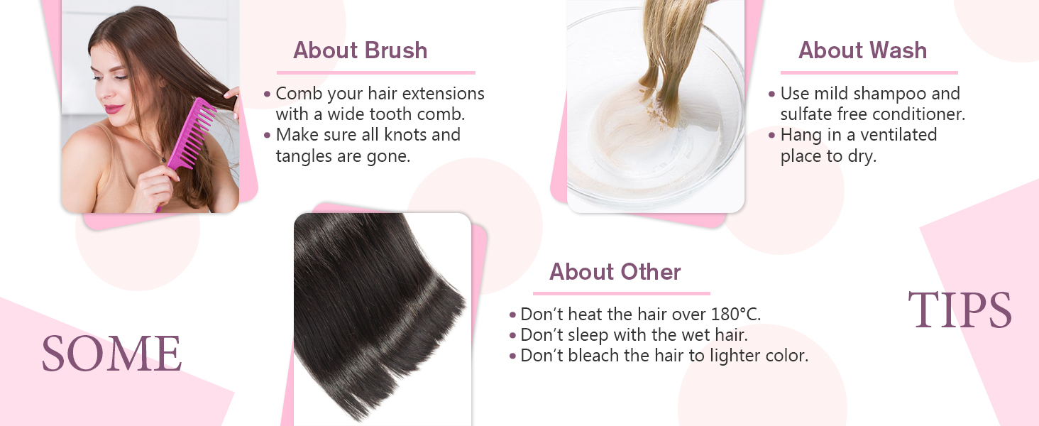 Clip in hair extensions real human hair