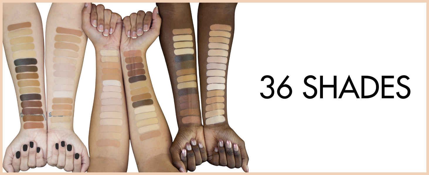 foundation swatches on arm