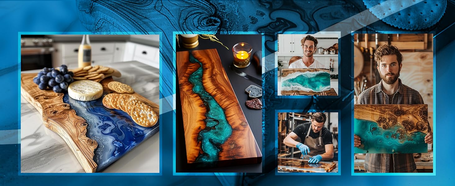 epoxy resin kit art resin crystal clear food safe heat resistant non yellowing starter kit 2 part