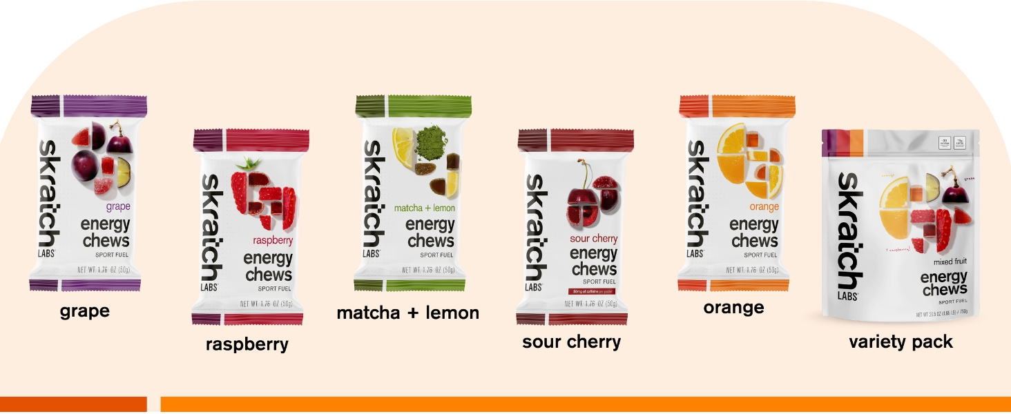 Skratch Labs Energy Chews are available in many flavors