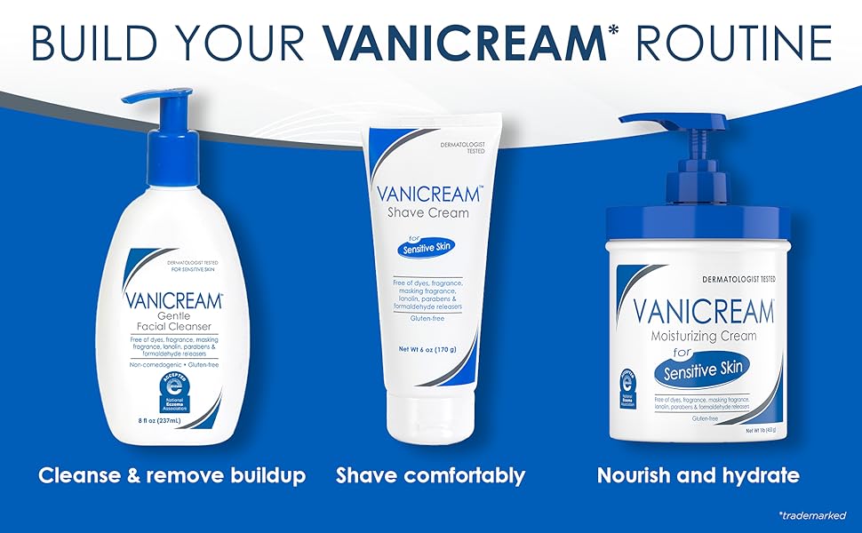 Vanicream daily routine cleanses, restores balance, and provides lasting hydration to your skin