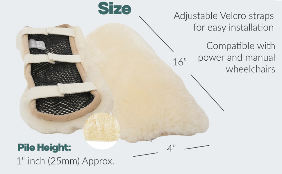 Natural Sheepskin Wheelchair Armrest Pads (B0BNXLZFJS)