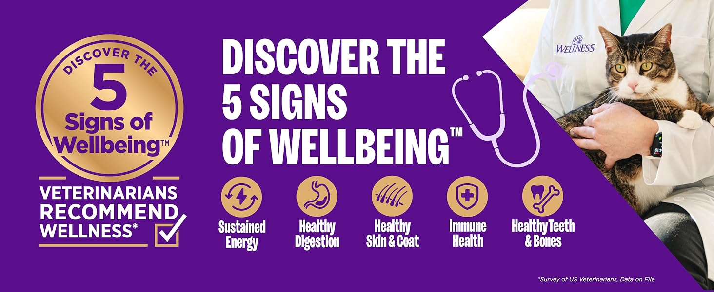 Discover the 5 Signs of Wellbeing with Wellness Cat Food