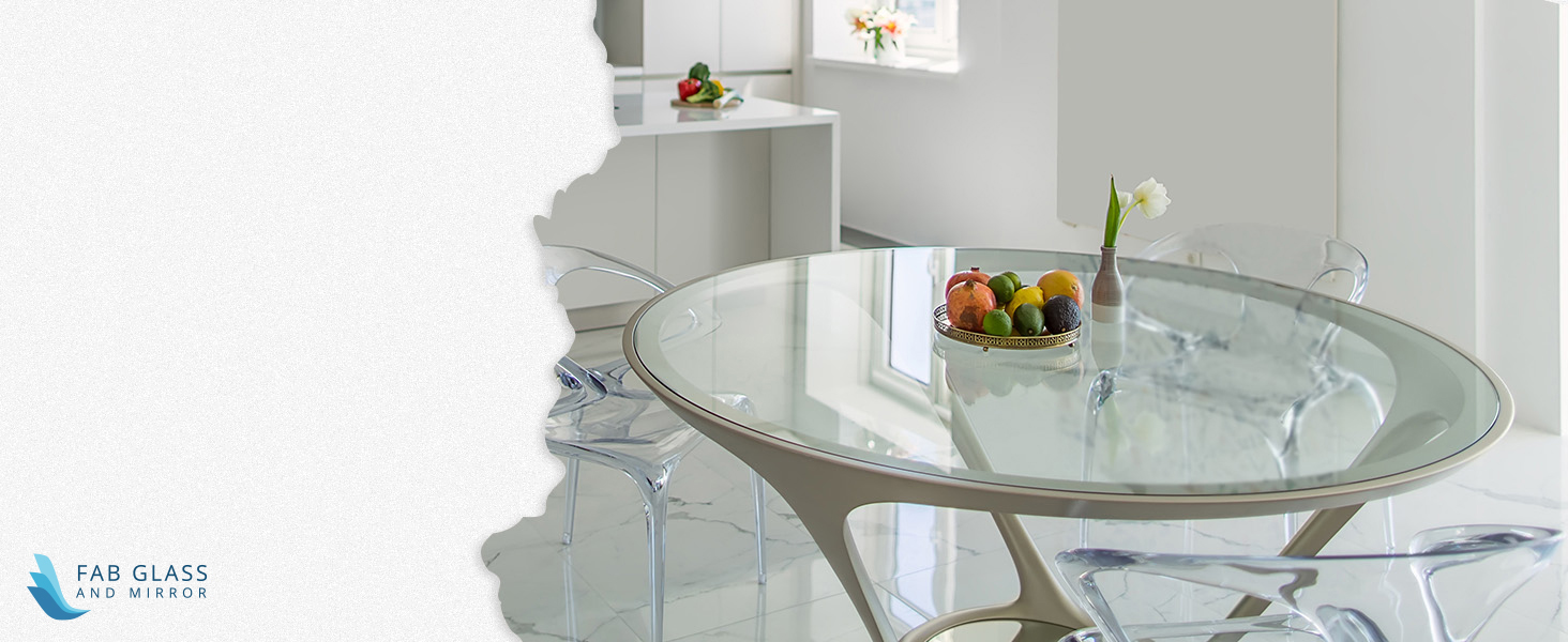 Round Clear Glass Table Top