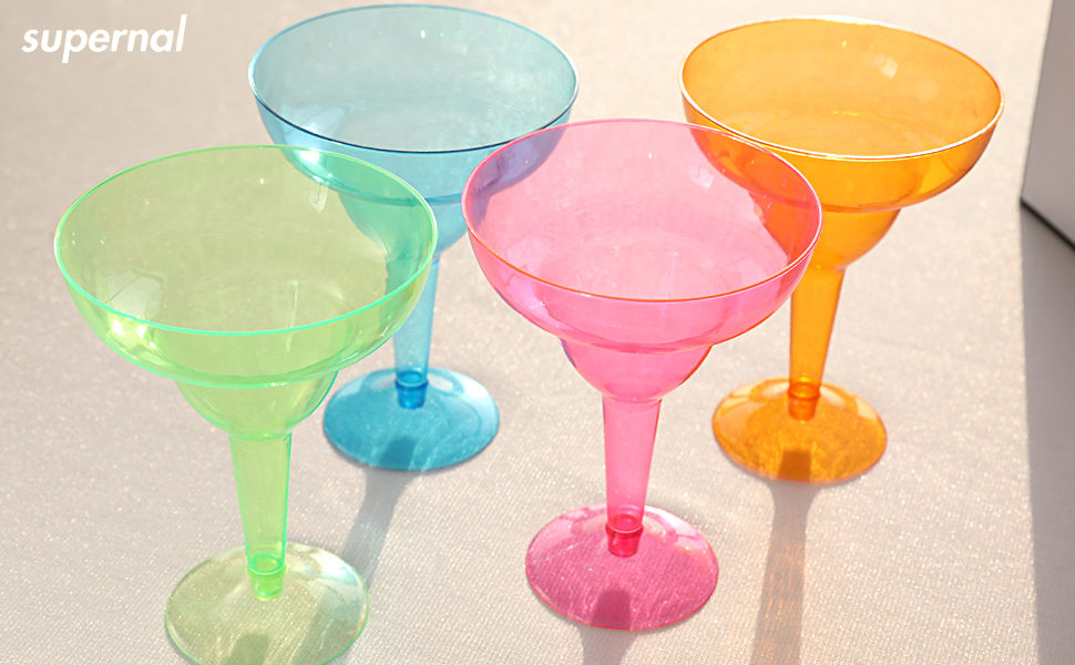 Set of 36pcs Plastic Margarita Glasses