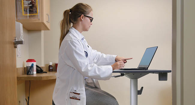 LearnFit Mobile Standing Desk Quick Adjustment