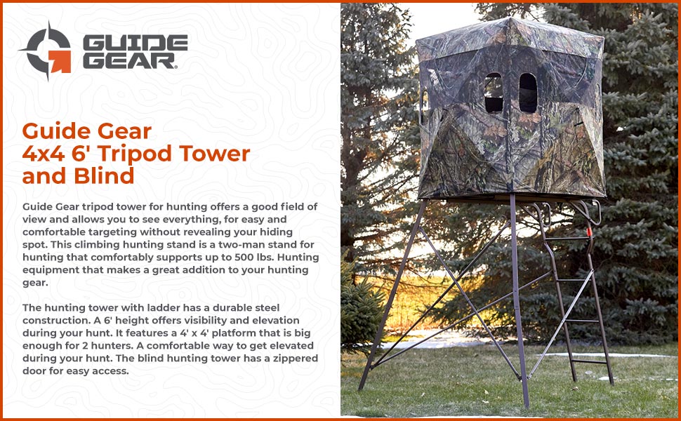 Guide Gear 4x4 6' Tripod Tower and Blind