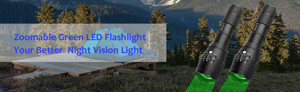 green light led flashlight