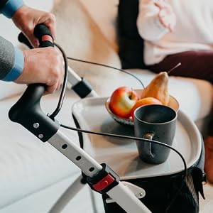 rollator walker walkers seniors walking frame armrest elderly wheels seniors adults zimmer frame 4