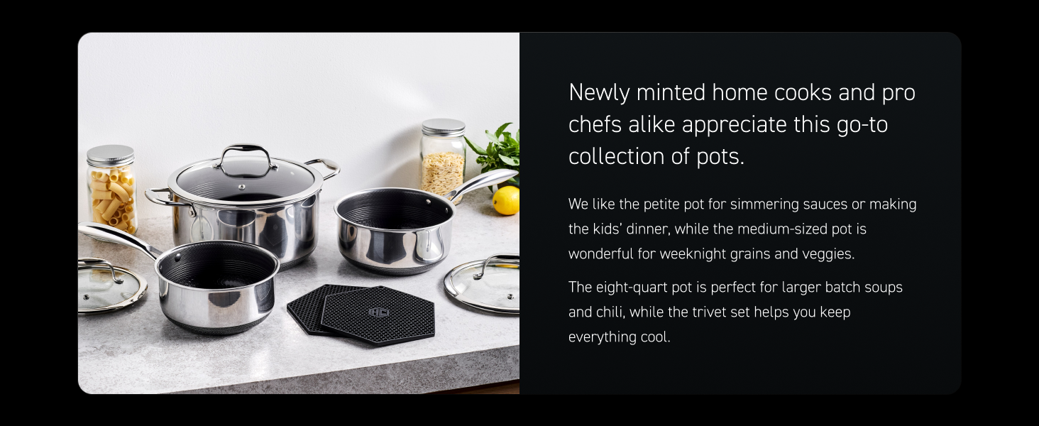 6 pc pot with trivet