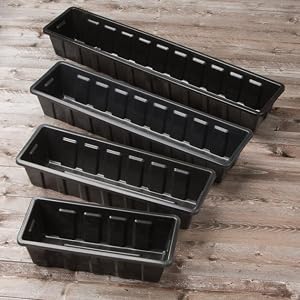 Black flower boxes / liners