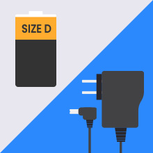 Battery or AC Adapter Power
