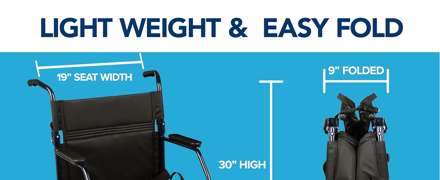 Foldable Transport Wheelchair