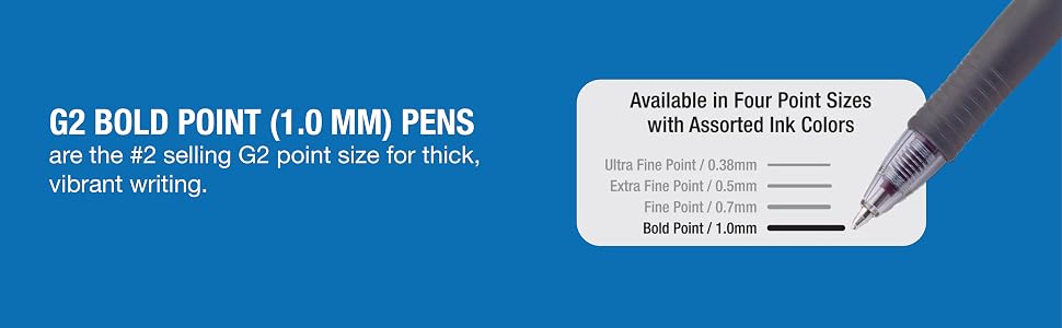 Available in Four Point Size: Ultra Fine Point, ExtraFine Point, Fine Point and Bold Point
