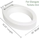 Elongated Toilet Seat Riser for Elongated Toilet Bowls