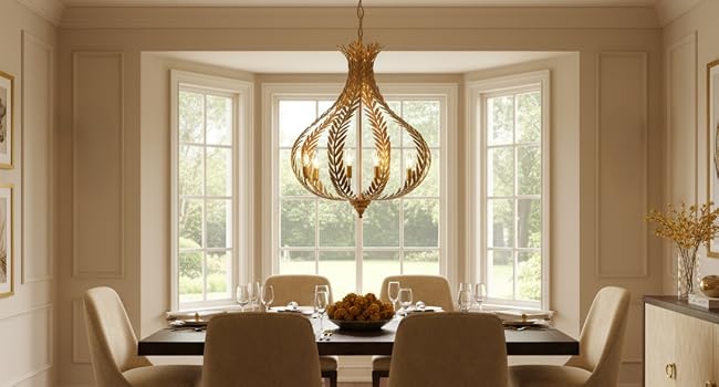 1-4000-6-31 metal chandelier, gold brass chandelier