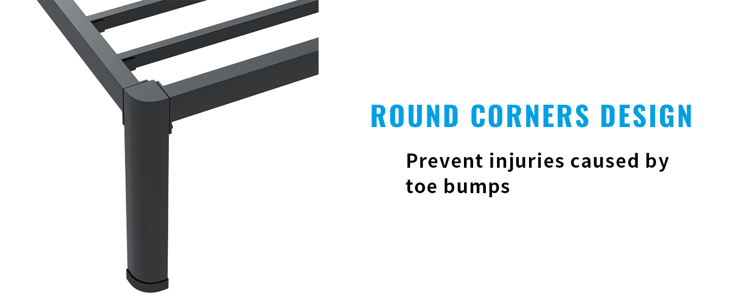 round corners bed frame