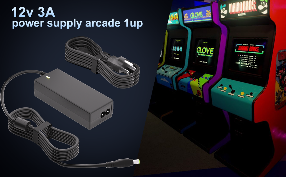 12v 3A Power Supply Arcade 1up