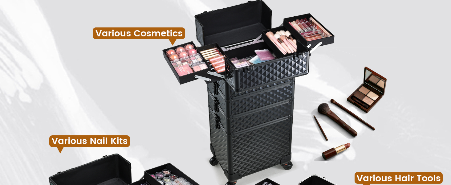 makeup rolling case
