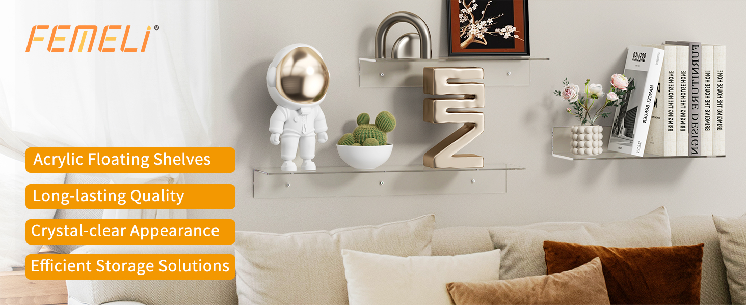 acrylic shelves for wall