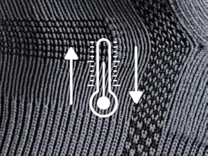 a graphic showing a temperature gauge and a white line on a black background.