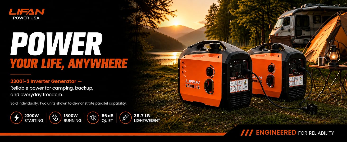 Reliable inverter power for camping， backup, and everyday freedom.