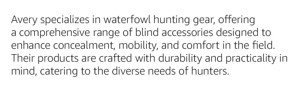 avery hunting waterfowl