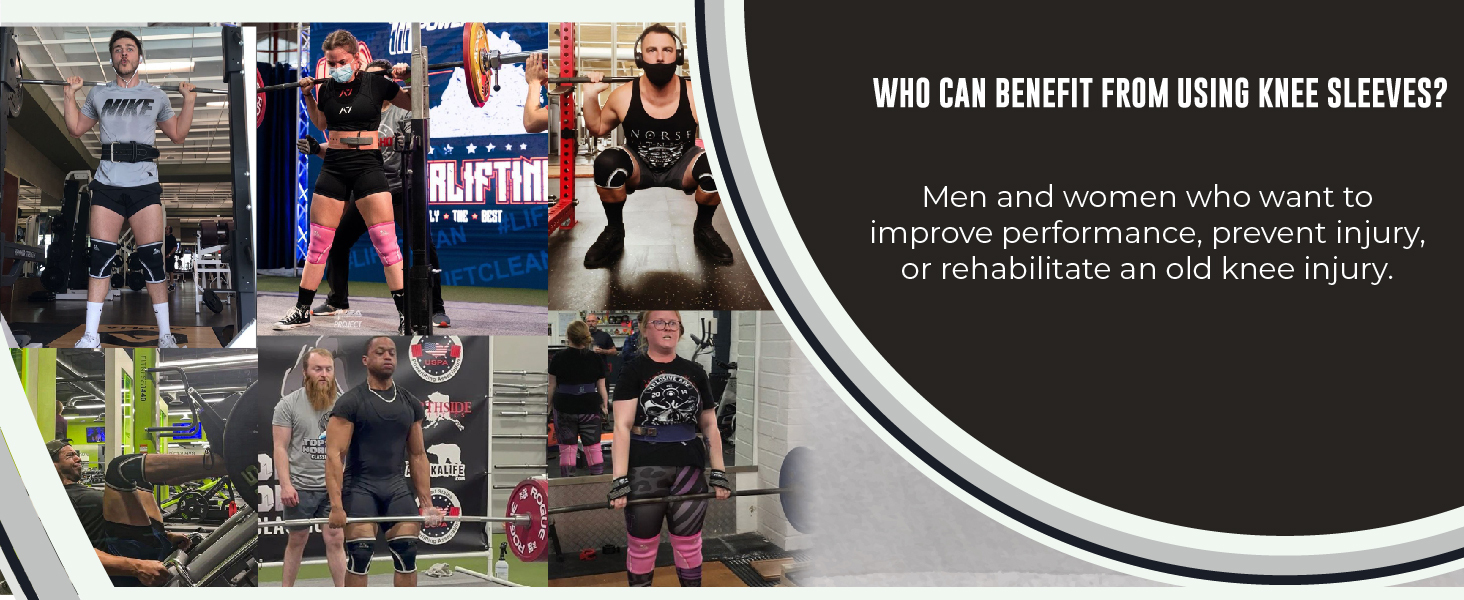 Nordic Lifting Knee Sleeves Weightlifting Support Neoprene Compression Fitness Gear Knee Protection