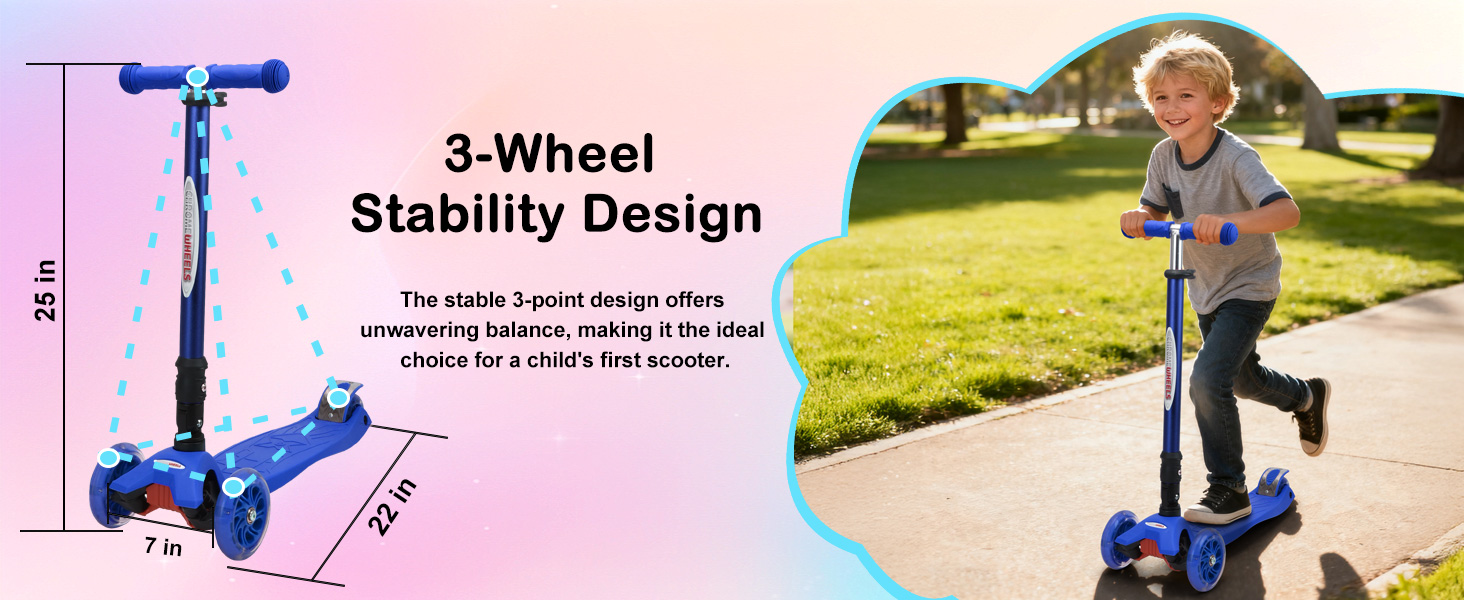ChromeWheels Foldable Scooters for Kids