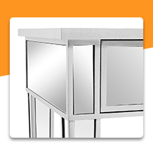 mirrored surface