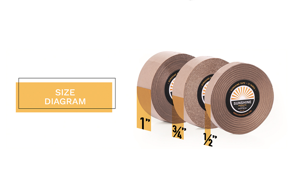 tape rolls sizes