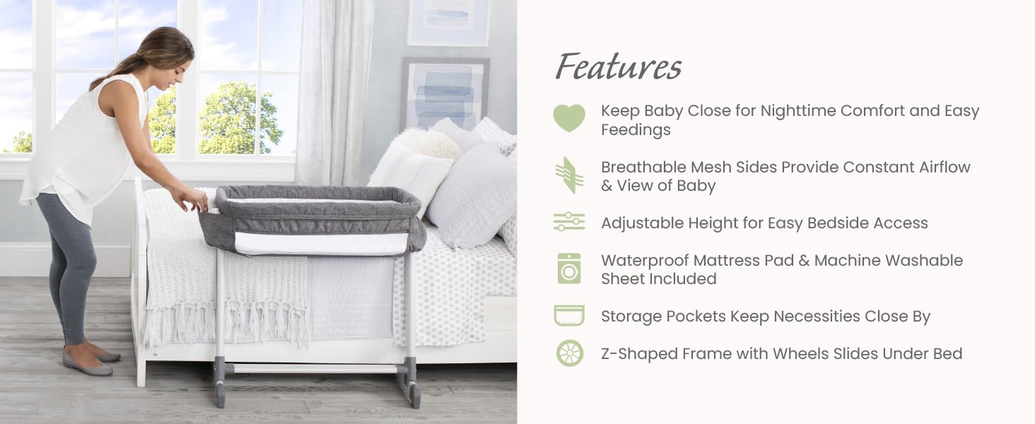 Bondi Beechwood Twin Bassinet, Tan
