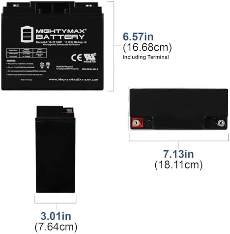 Mighty Max Battery 12V 18AH SLA Replacement Battery for Generac Generator