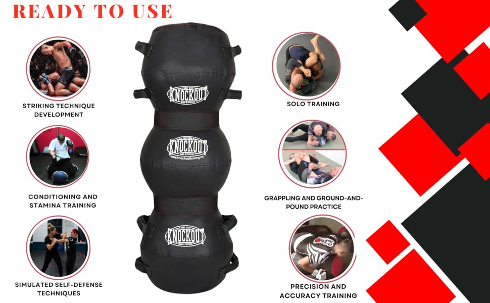 filled dummy grappling ground and pound