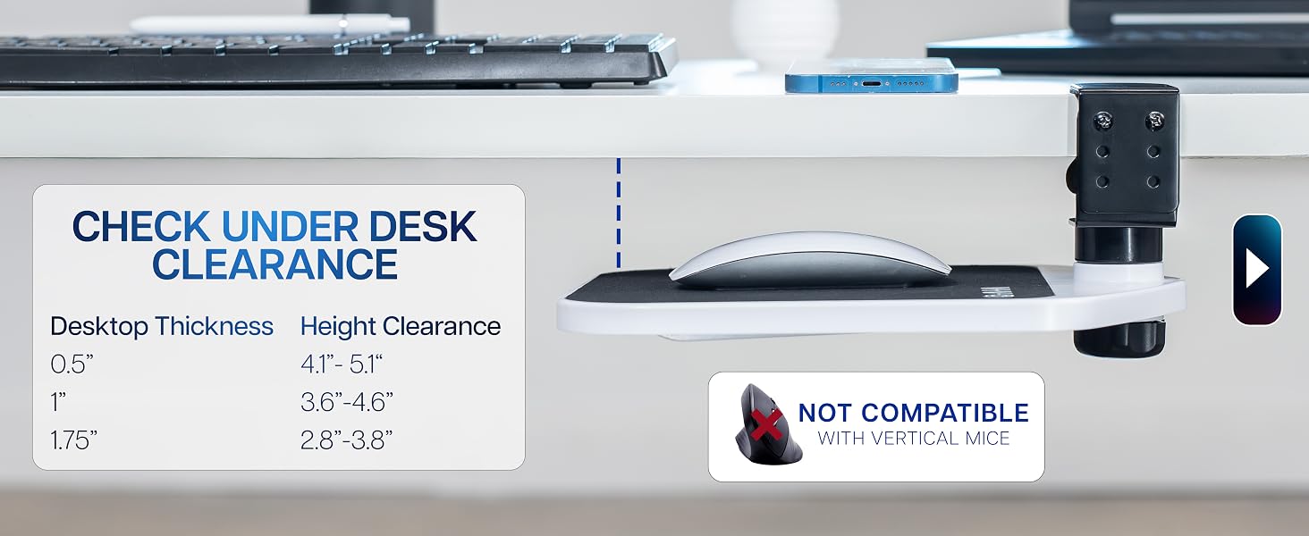 Desk Clamp Mouse Pad