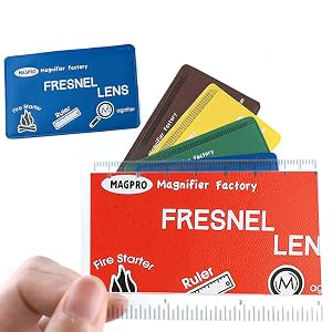 magnifying plastic card firestarter magnifying glass